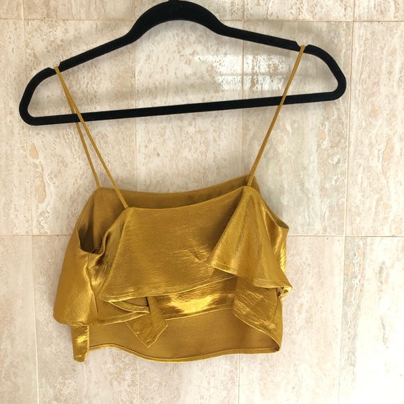 Urban Outfitters Cropped Satin Tank (Small) - Picture 2 of 5